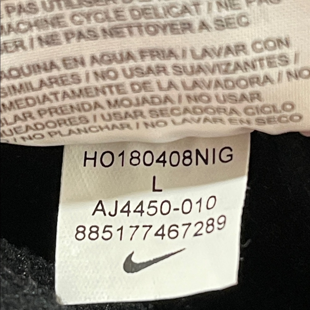NIKE Therma Full Zip Fleece Hoodie Jacket Black Size Large - Picture 9 of 9
